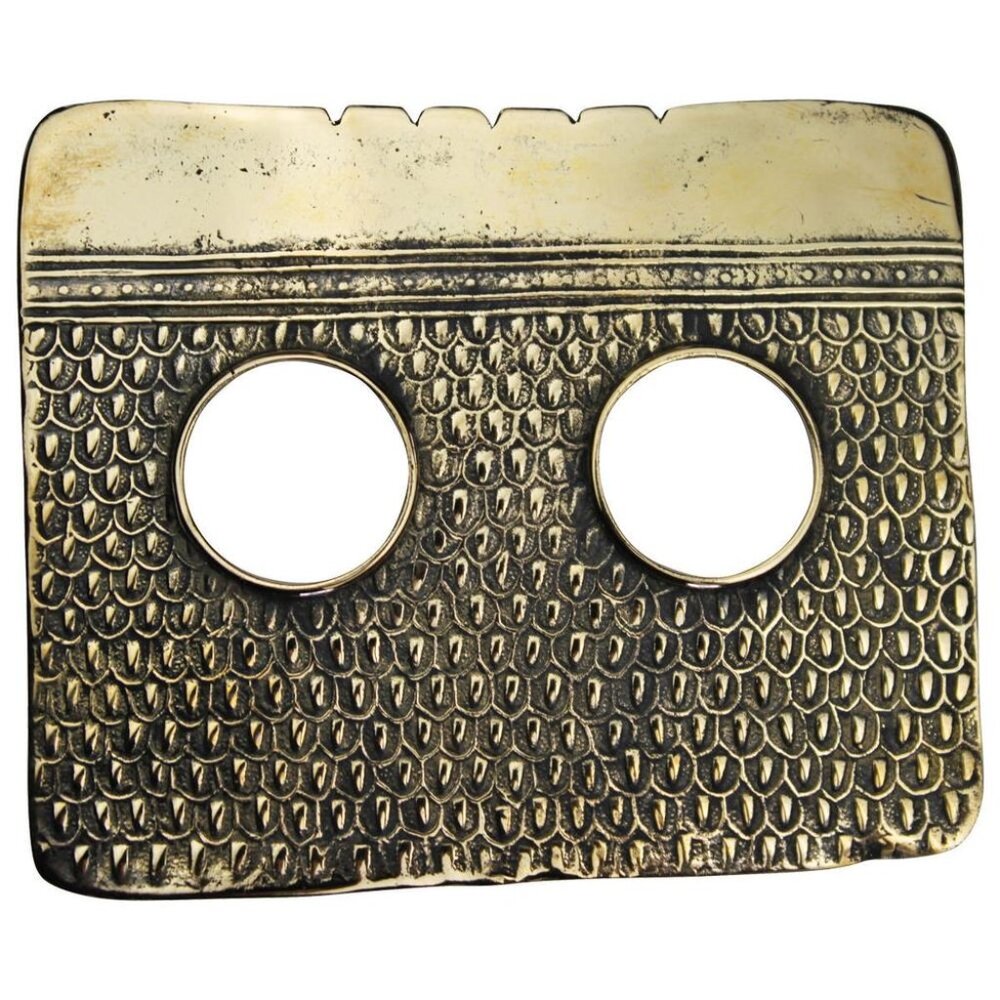 Tabra Jewelry Belt Buckles Antiqued Bronze Africa Tribal Pattern Vault BB06